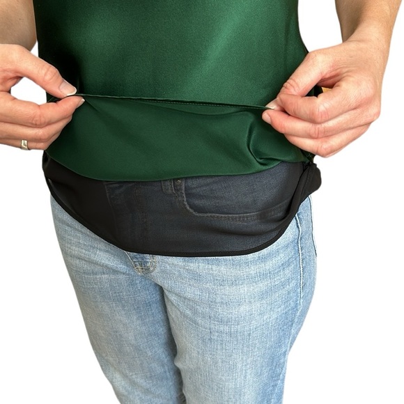 LAFAYETTE 148 NEW YORK Silk Tank Top in Emerald Green 4 - Picture 6 of 14